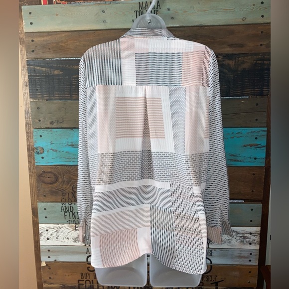 NWT Rose + Olive Tie Front button down Top Small - Picture 6 of 12